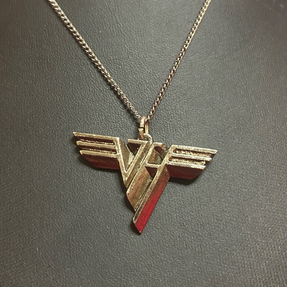 DEADSTOCK VINTAGE VAN HALEN NECKLACE VH NECKLACE - Picture 3 of 3
